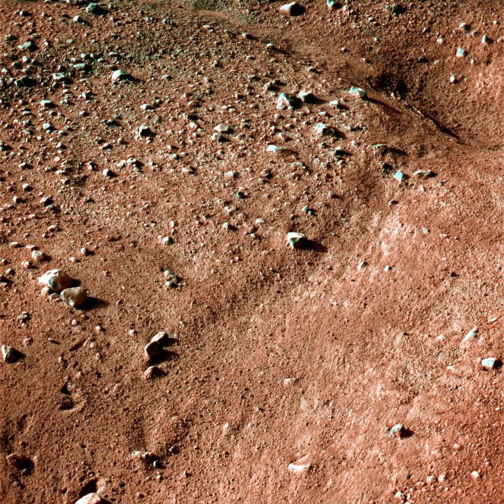 A polygonal pattern in the ground in an arctic region called Vastitas Borealis, near NASA's Phoenix Mars Lander, similar in appearance to icy ground in the arctic regions of Earth.