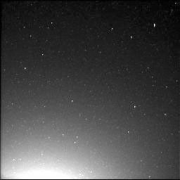 This image, and many like it, are one way NASA's Phoenix Mars Lander measured trace amounts of water vapor in the atmosphere over far-northern Mars.