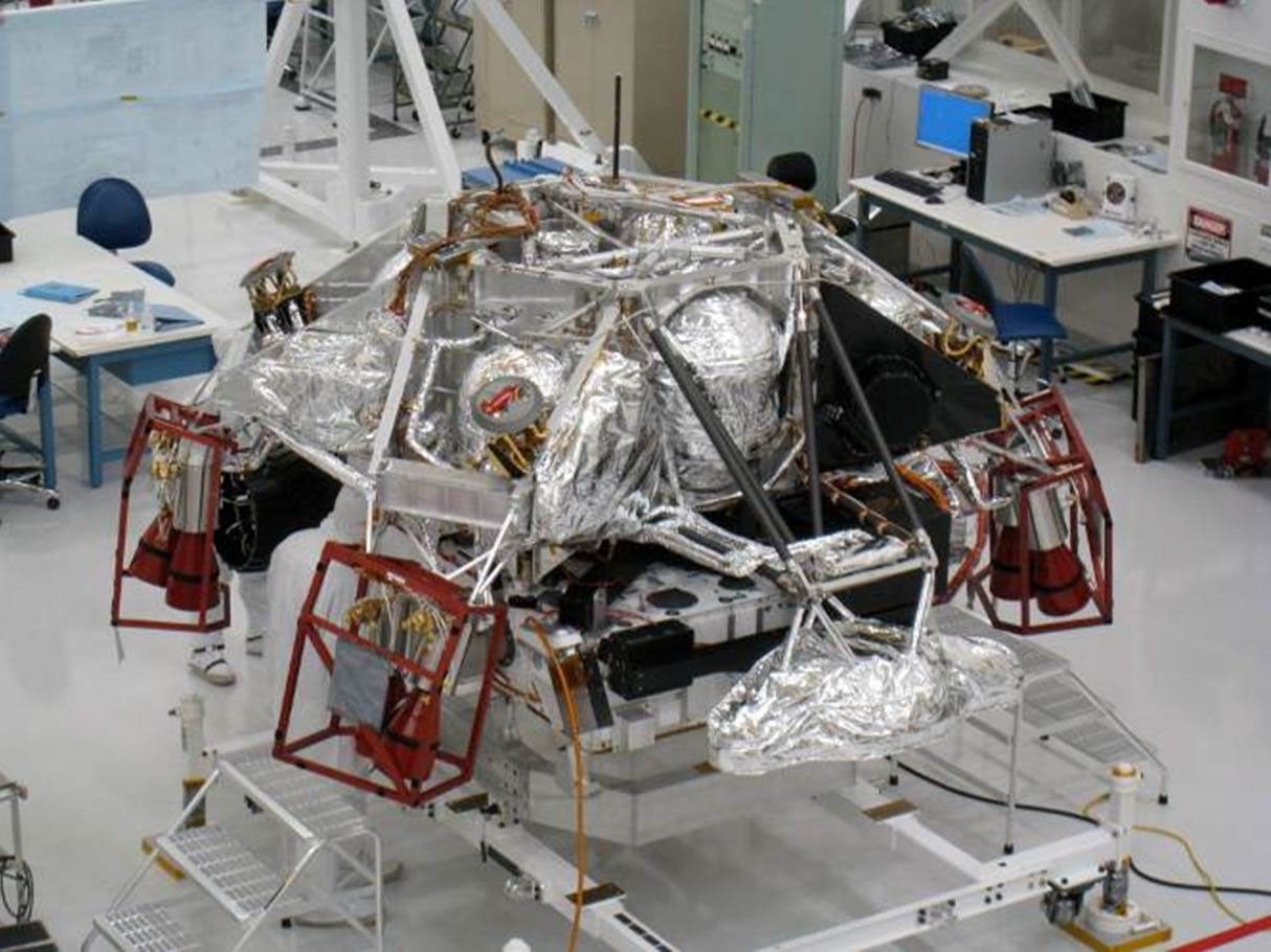 This portion of NASA's Mars Science Laboratory, called the descent stage, does its main work during the final few minutes before touchdown on Mars.