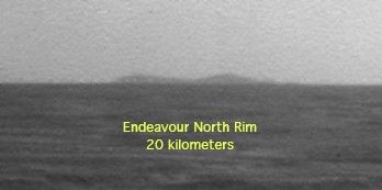 Annotated image North Rim of Endeavour Crater