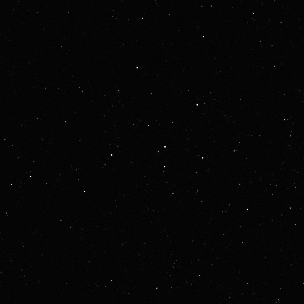 A star field in the constellation Cepheus is a composite of two 600-second exposures by the Framing Camera acquired during tests on December 3, 2007.