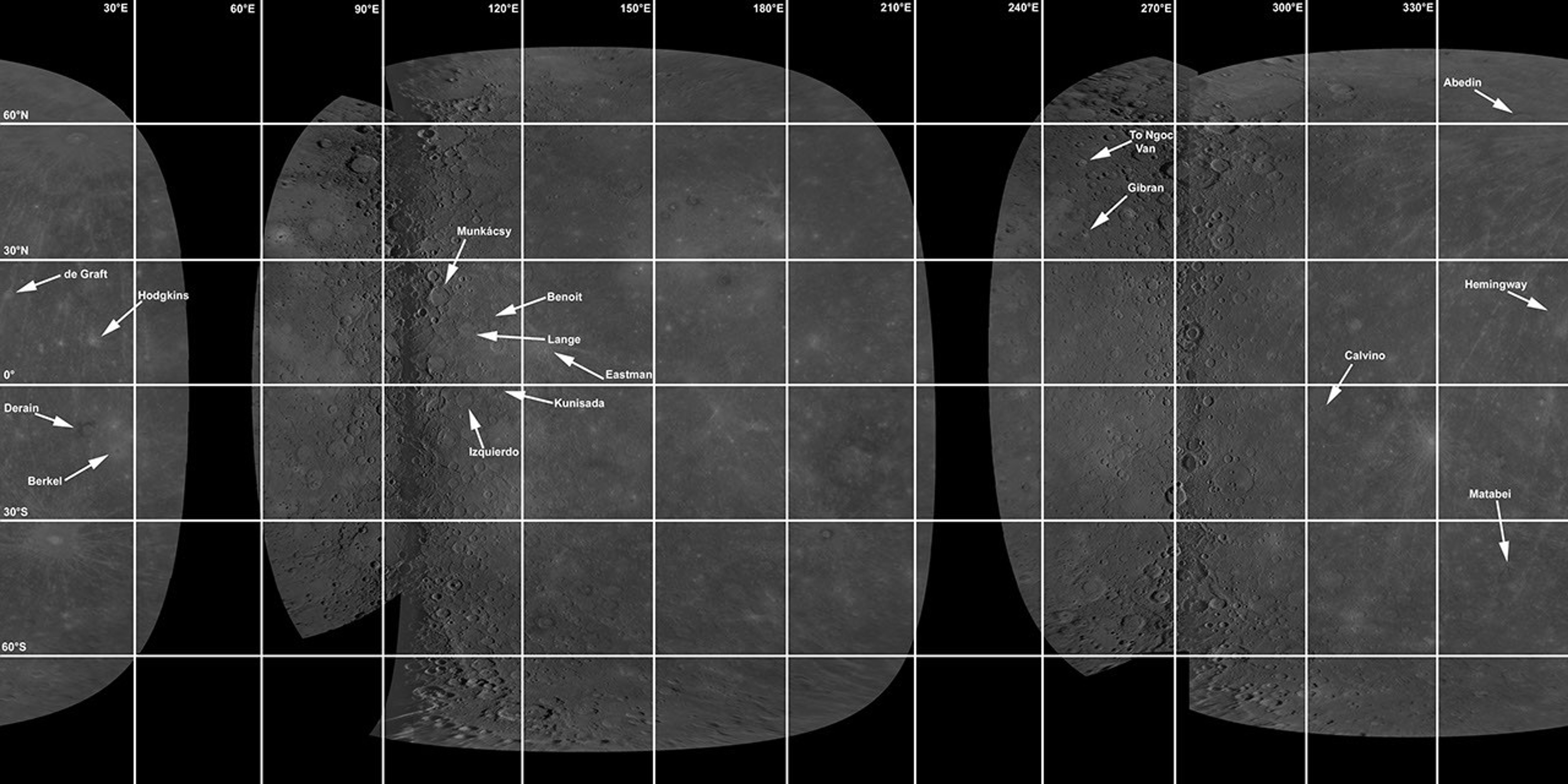The International Astronomical Union recently approved names for 16 impact craters on Mercury. Several of the craters are from areas seen for the first time at close range by MESSENGER during its second Mercury flyby.