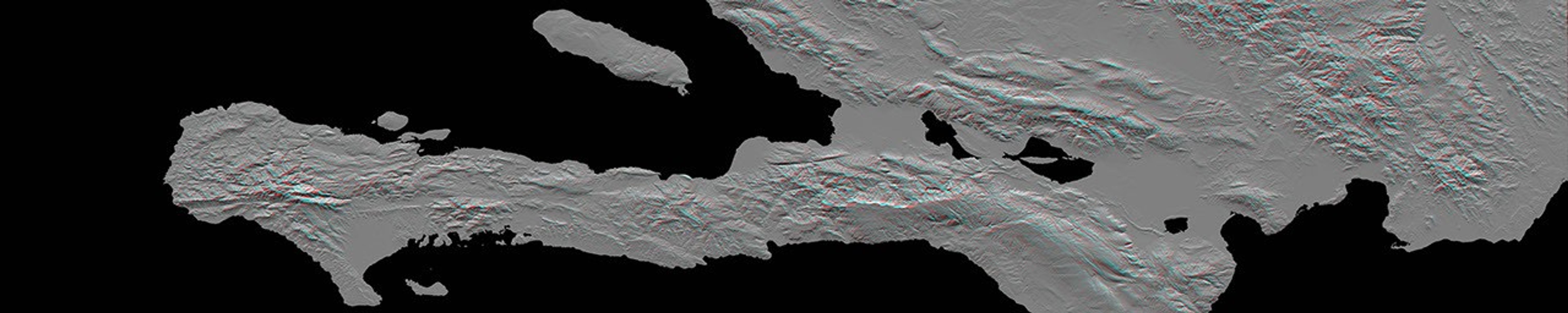This image, produced from instrument data aboard NASA's Space Shuttle Endeavour, is a stereoscopic view of the topography of Port-au-Prince, Haiti where a magnitude 7.0 earthquake occurred on January 12, 2010. You need 3-D glasses to view this image.