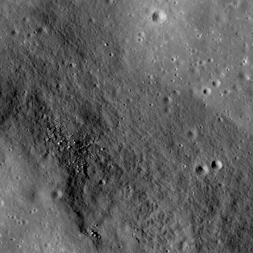 The linear rille Rima Ariadaeus is found on the nearside of the Moon, nestled between Mare Tranquillitatis and Mare Vaporum in this image taken by NASA's Lunar Reconnaissance Orbiter.