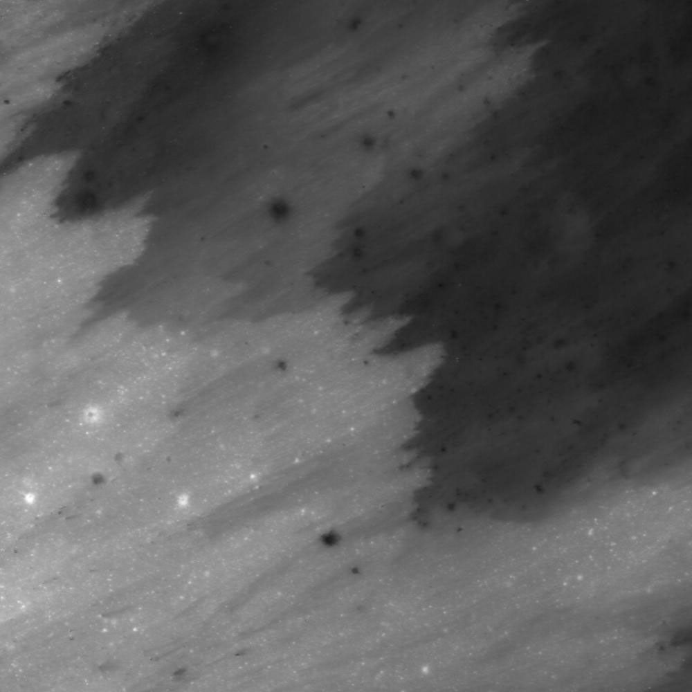 This image acquired by NASA's Lunar Reconnaissance Orbiter shows a crater (center of image) formed by impact of the Apollo 14 Saturn IVB booster.