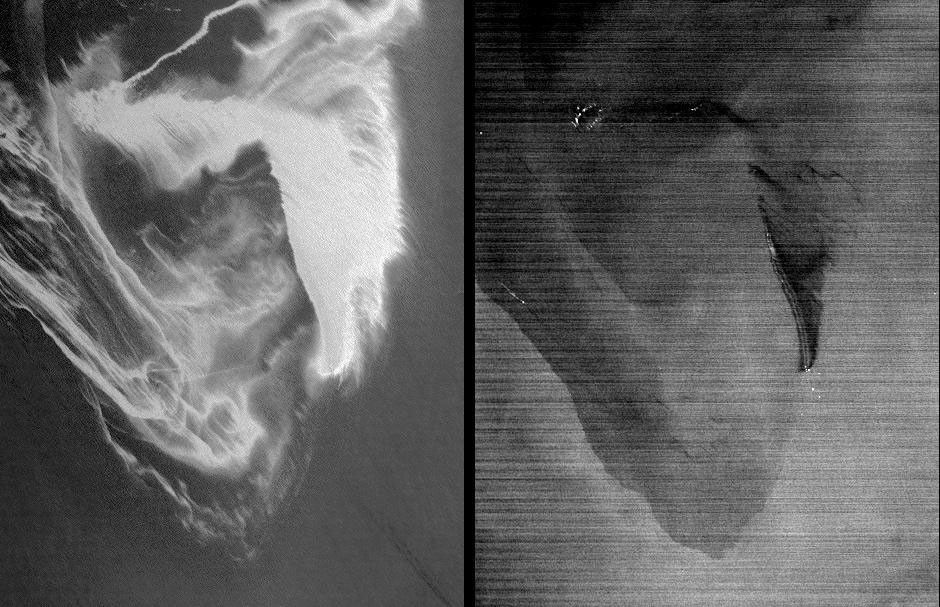 NASA's Terra spacecraft captured this image of the growing oil spill in the Gulf of Mexico on May 1, 2010. On April 20, 2010, an explosion destroyed the Deepwater Horizon oil platform operating offshore in the Gulf of Mexico.