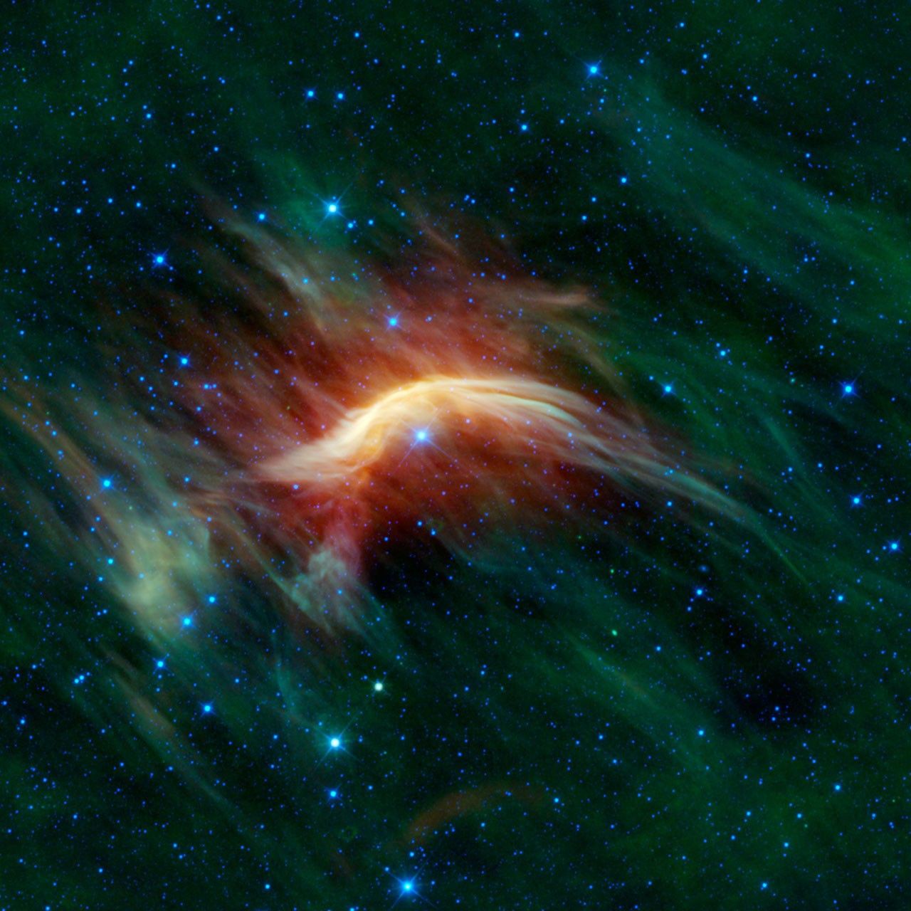 Zeta Ophiuchi - Runaway Star Plowing through Space Dust - NASA Science