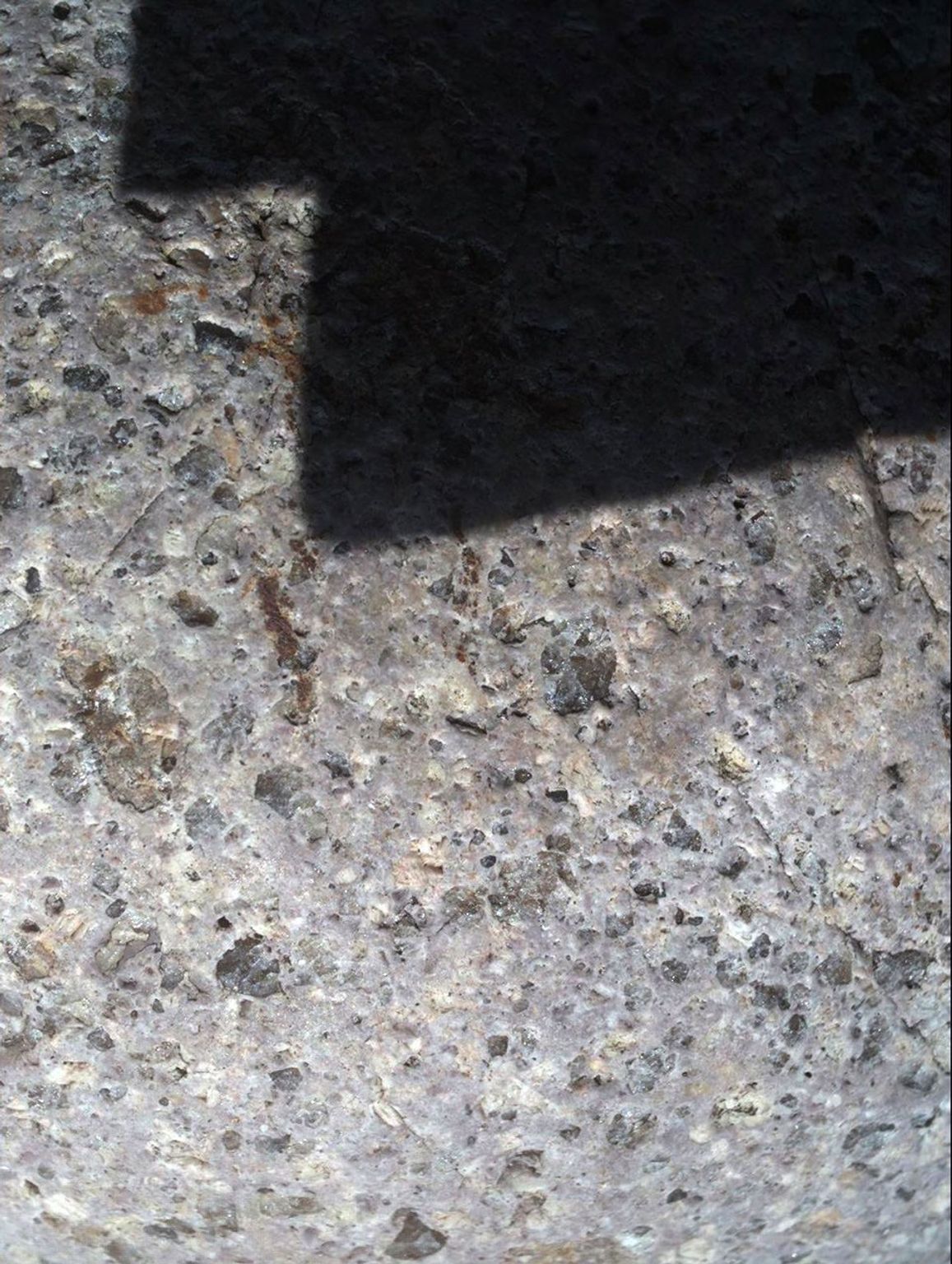 This close-up view of a stone found in San Diego was taken by a testing twin -- the 'life test unit' -- of the Mars Hand Lens Imager (MAHLI) camera for NASA's Mars Science Laboratory.