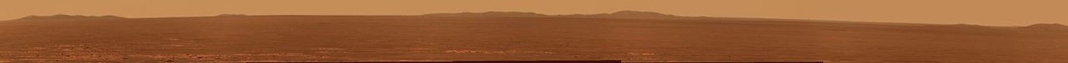On Nov. 18, 2010, NASA's Mars Exploration Rover Opportunity took this true-color image showing portions of the rim of Endeavour Crater on Mars.