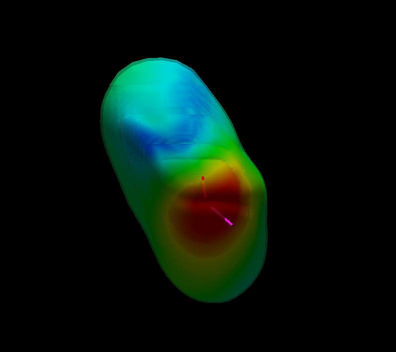 This graphic, based on data from NASA's Voyager spacecraft, shows a model of what our solar system looks like to an observer outside in interstellar space, watching our solar system fly towards the observer.