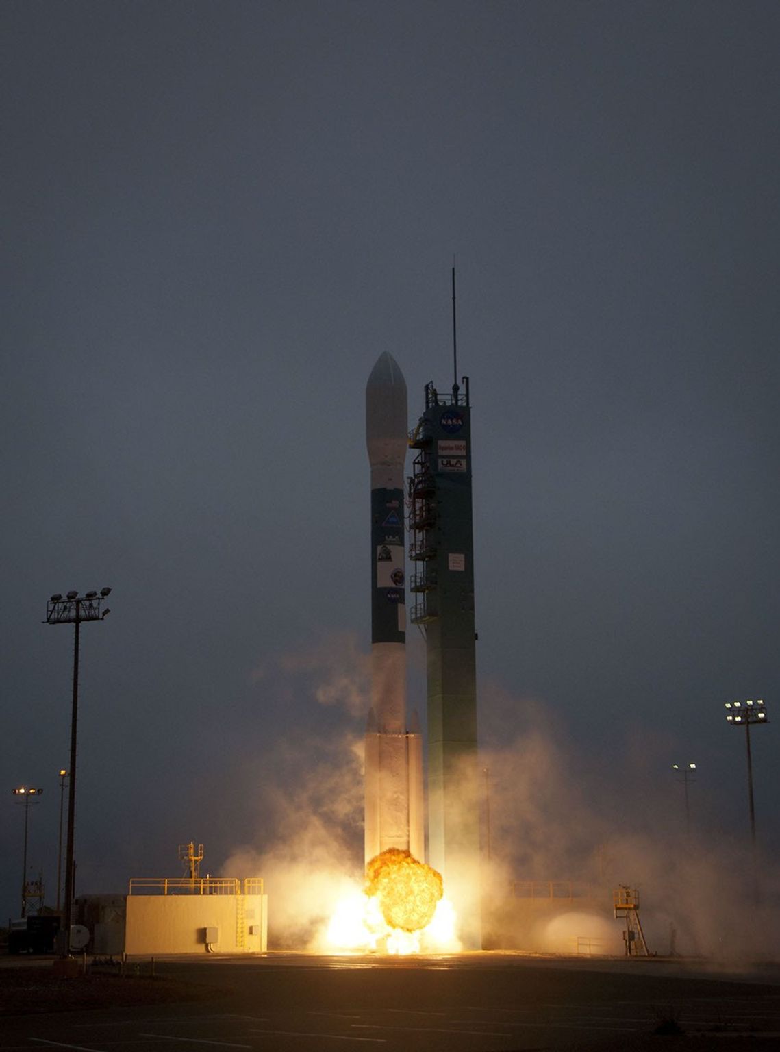 A Delta II rocket launches with the Aquarius/SAC-D spacecraft payload from Space Launch Complex 2 at Vandenberg Air Force Base, Calif. on Friday, June 10, 2011.