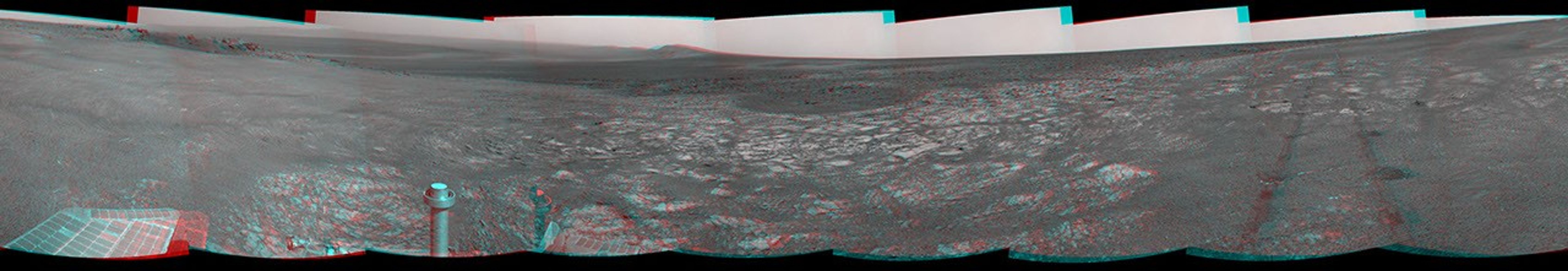 
			'Spirit Point' Vista from Opportunity, in Stereo - NASA Science			