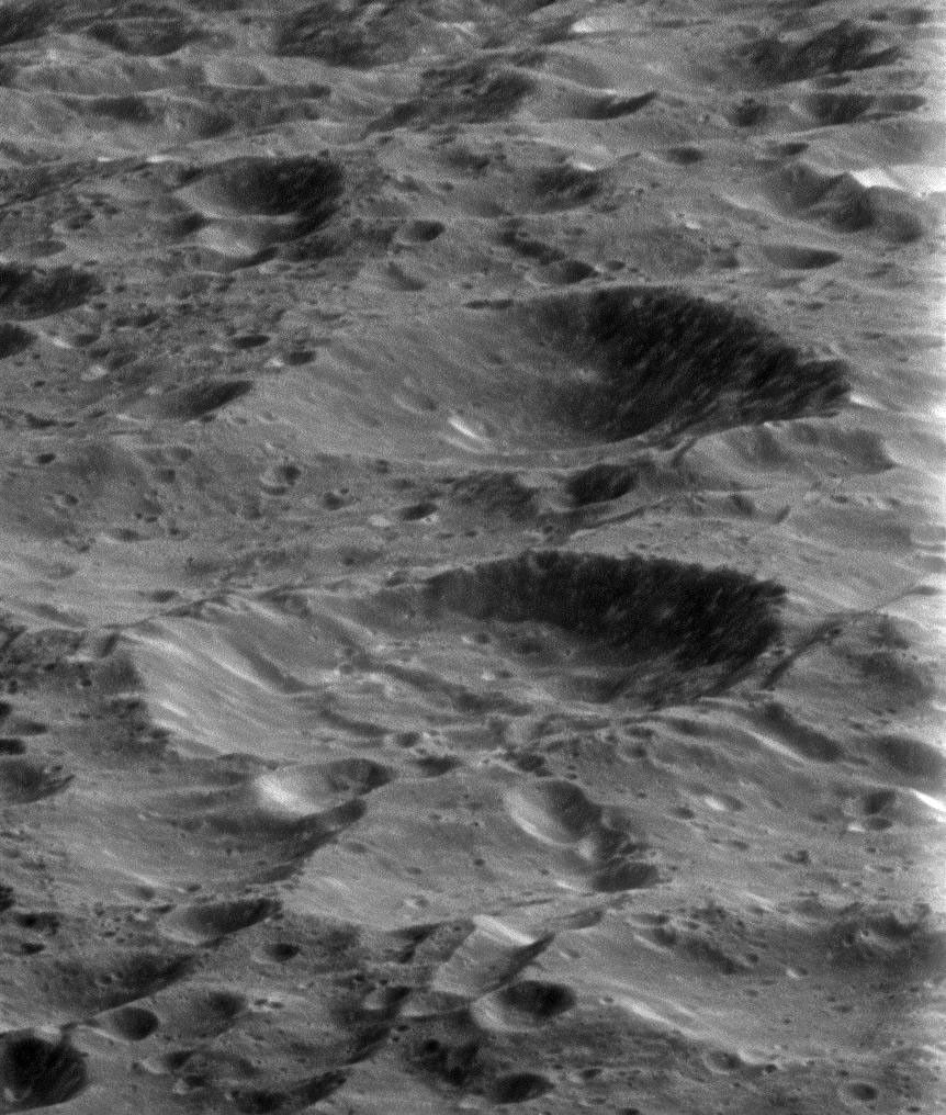 On its fourth and final targeted flyby of Rhea, NASA's Cassini spacecraft provided this stunning view of the ancient and heavily cratered surface. Billions of years of impacts have sculpted Rhea's surface into the form we see today.