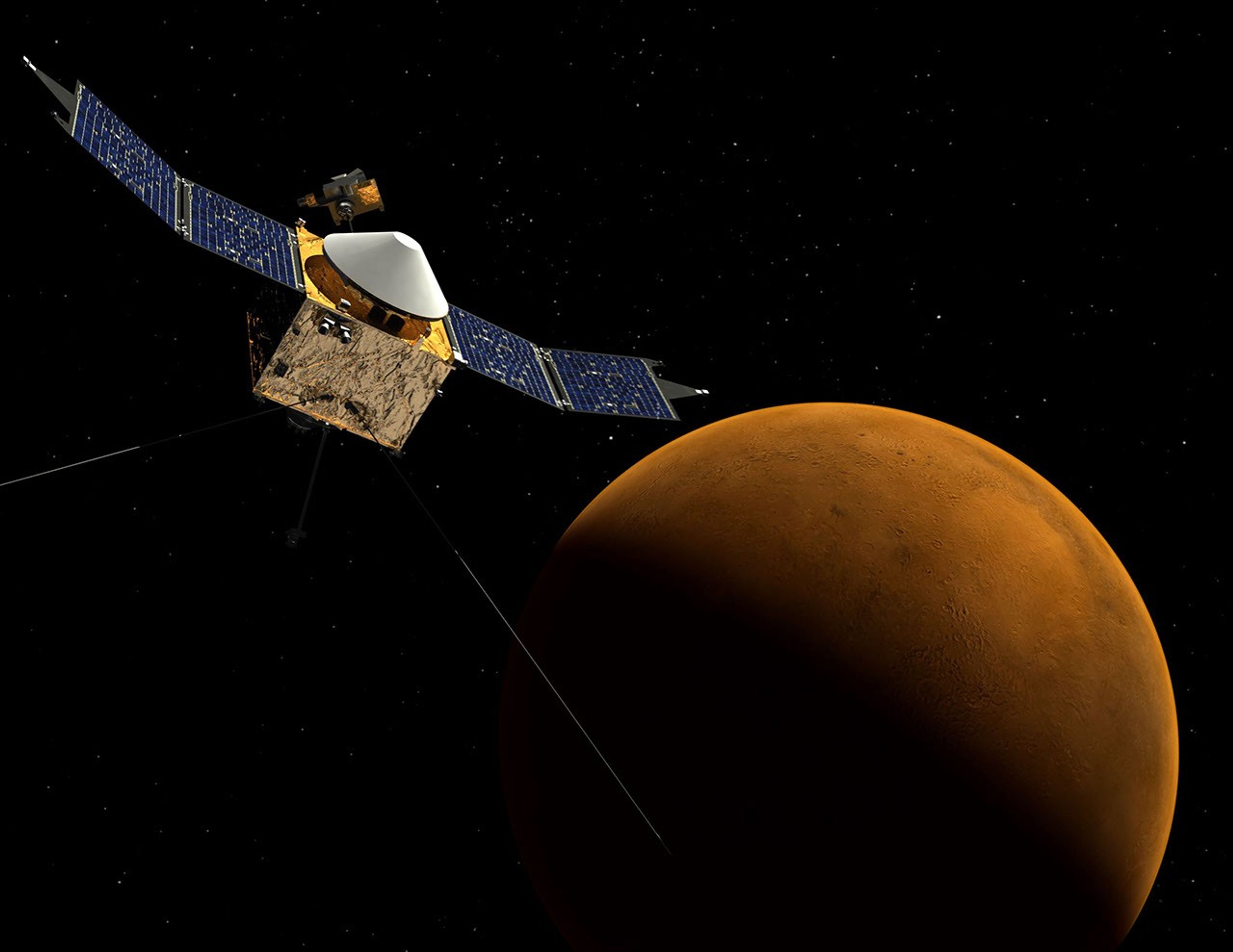 MAVEN at Mars (Artist's Concept) - NASA Science