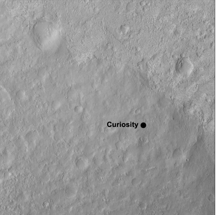 This image shows the quadrangle where NASA's Curiosity rover landed, within the expansive Gale Crater. The mission's science team has divided the landing region into several square quadrangles, or quads, of interest about 1-mile (1.3-kilometers) wide.