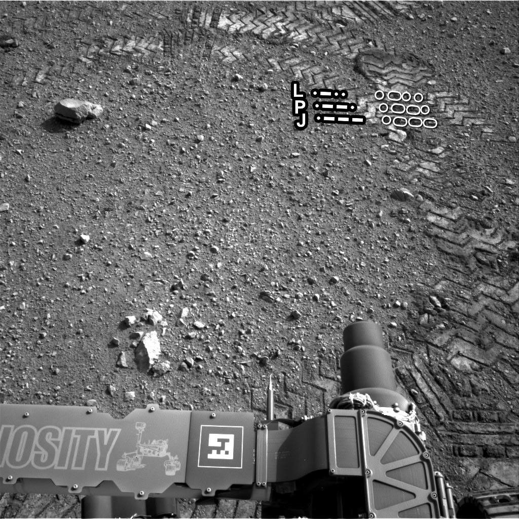 The straight lines in Curiosity's zigzag track marks are Morse code for JPL. The 'footprint' is an important reference mark that the rover can use to drive more precisely via a system called visual odometry.