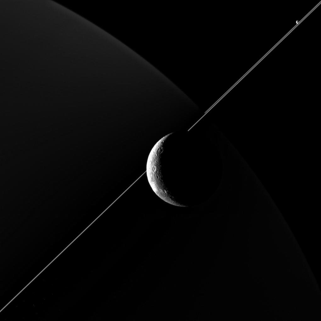 NASA's Cassini imaging scientists processed this view of Saturn's moon Dione, taken during a close flyby on June 16, 2015. This was Cassini's fourth targeted flyby of Dione.