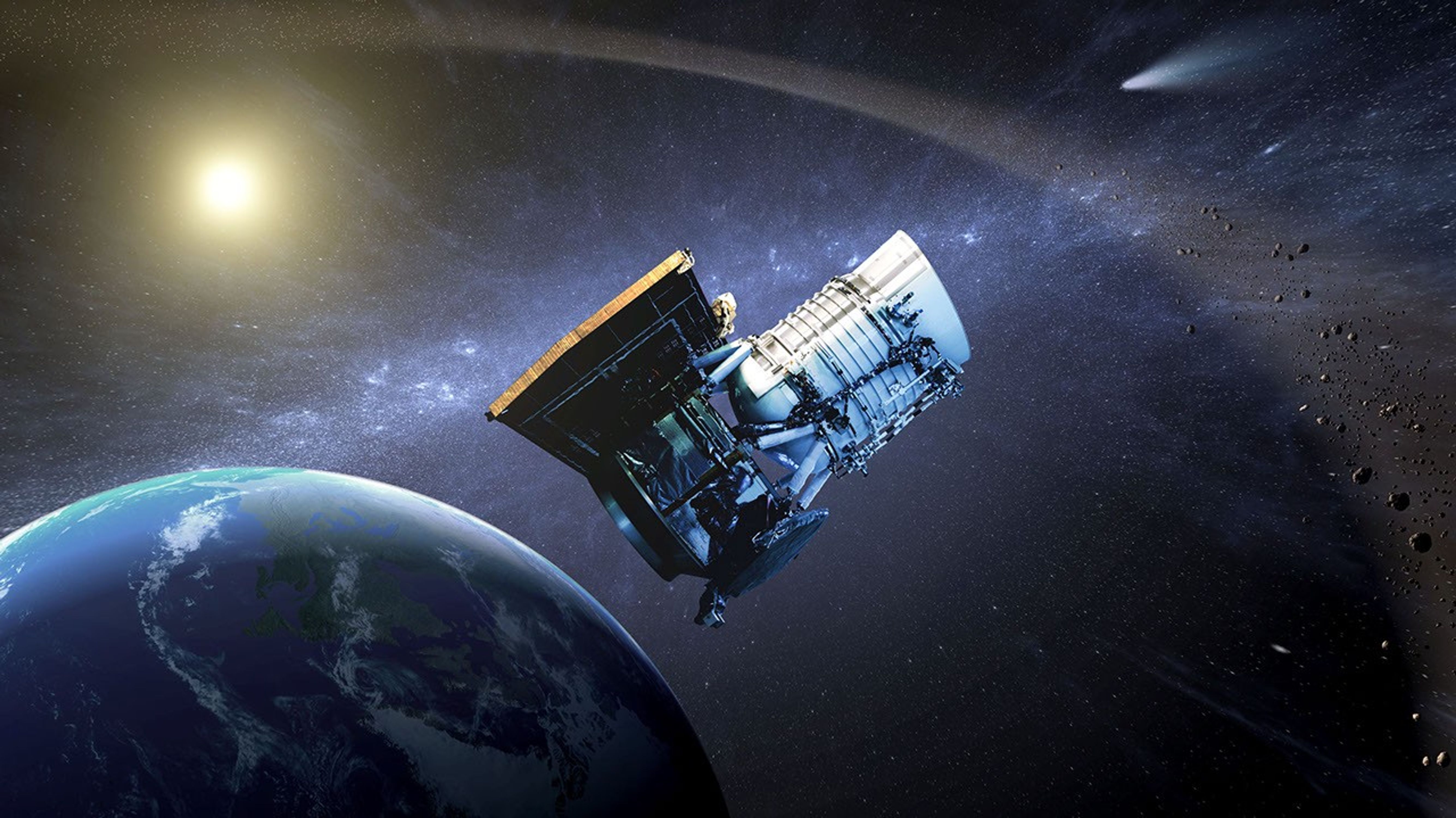 
			NEOWISE: Back to Hunt More Asteroids (Artist Concept) - NASA Science			