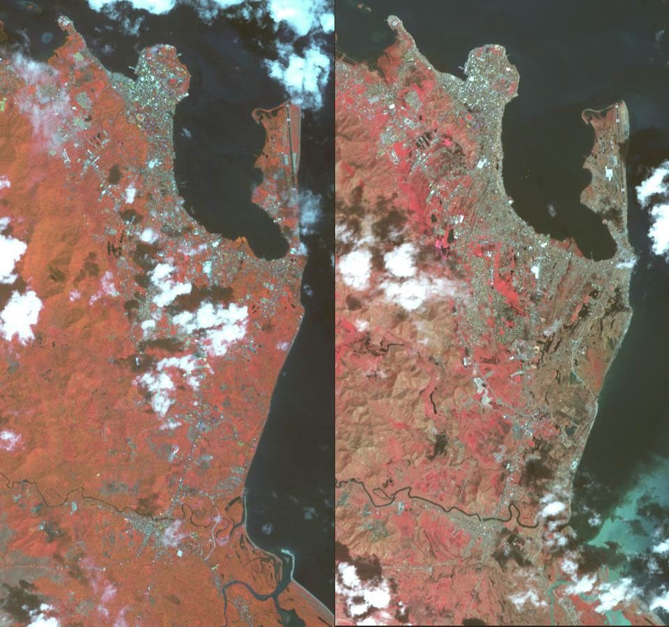 On Nov. 8, 2013, NASA's Terra spacecraft acquired this image of Super Typhoon Haiyan as it tore across the central Philippines, leaving a trail of destruction in its path. Among the worst-hit areas is eastern Leyte island and the city of Tacloban.