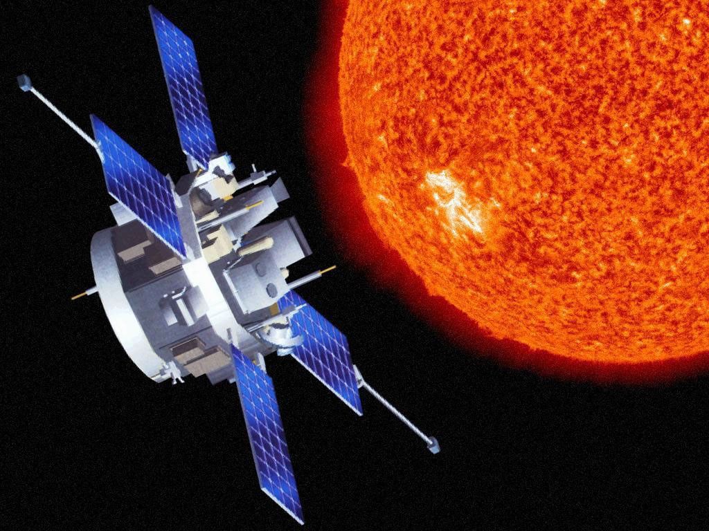Artist's rendition of the Advanced Composition Explorer (ACE) spacecraft.