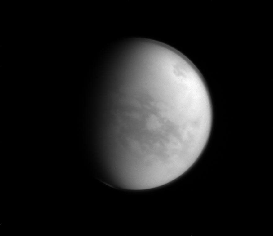 Named after a Japanese paradise, NASA's Cassini spacecraft spies the Senkyo region of Titan), a bit less welcoming than its namesake with a very inhospitable average temperature of approximately 290 degrees below zero Fahrenheit (-180 degrees Celsius).