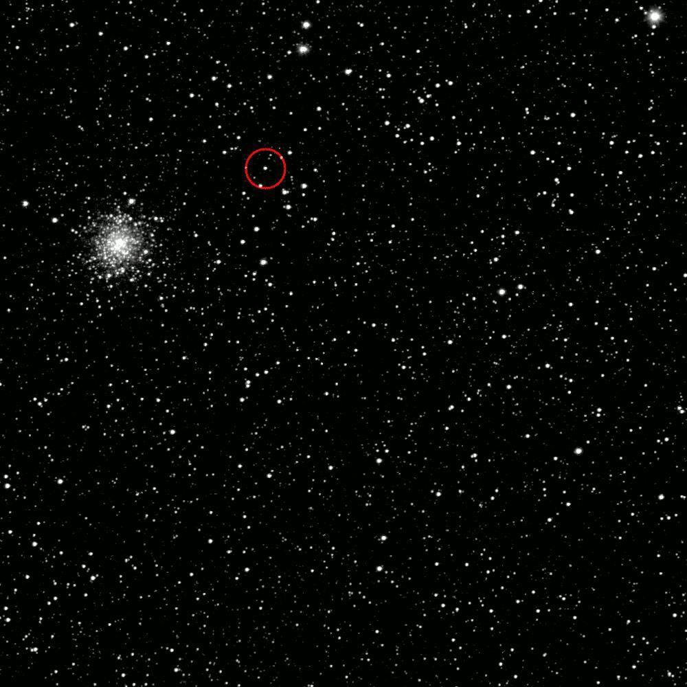 This still from a sequence of images shows comet 67P/Churyumov-Gerasimenko moving against the background star field.