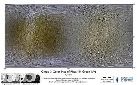 Color Maps of Rhea - 2014 - NASA Science