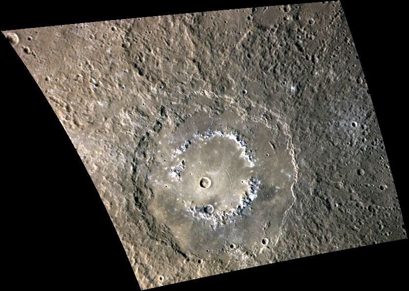 Paint Me a Picture. This color view from NASA's MESSENGER spacecraft of Raditladi crater gives us a fresh view of the peak-ring basin.