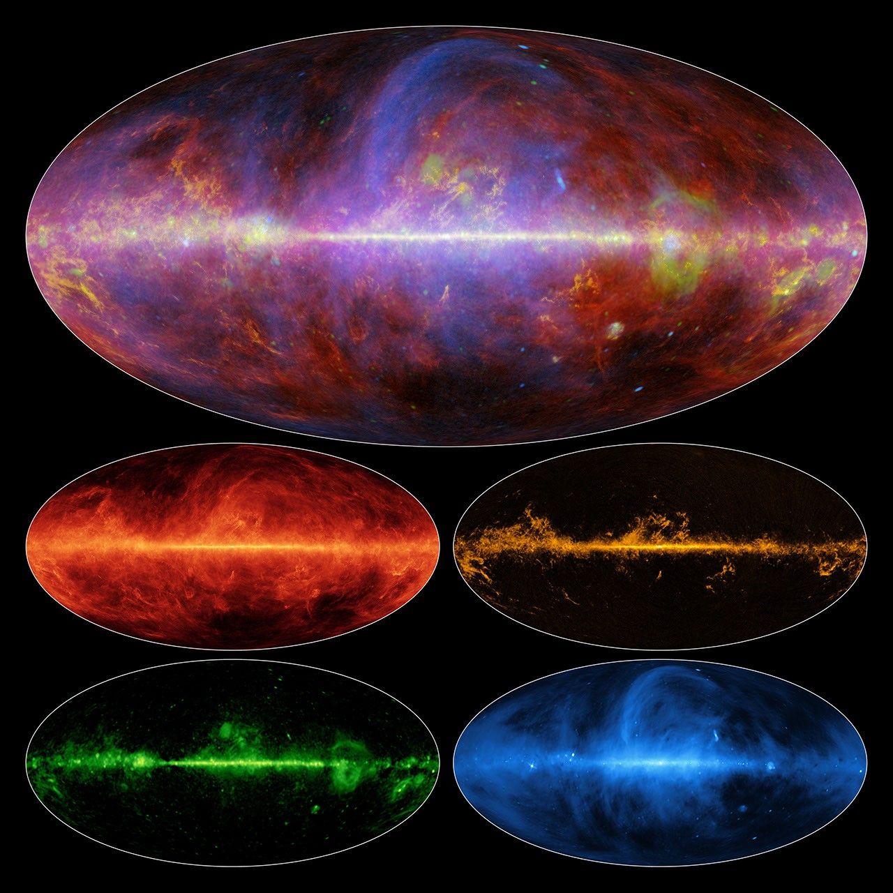 A new, dynamic portrait of our Milky Way galaxy shows a frenzy of gas, charged particles and dust as seen by the European Space Agency's Planck mission.