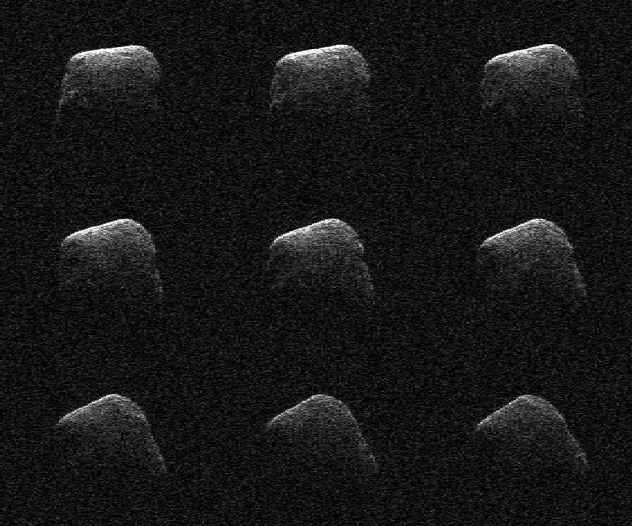 These radar images of comet P/2016 BA14 were taken on March 22, 2016, by scientists using an antenna of NASA's Deep Space Network at Goldstone, CA. At the time, the comet was about 2.2 million miles (3.6 million kilometers) from Earth.