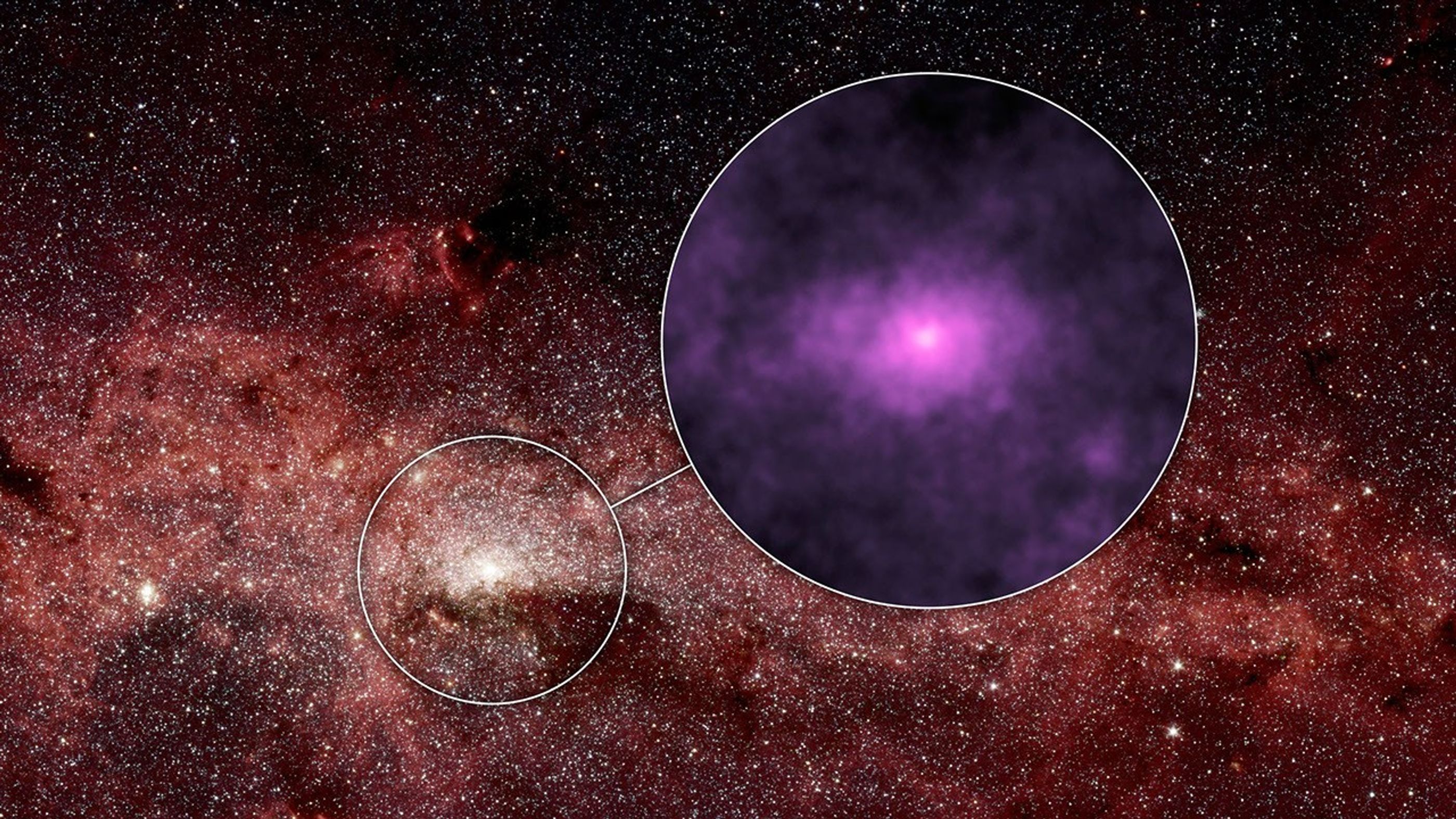 This picture from NASA's NuSTAR is one of the most detailed ever taken of the center of our galaxy in high-energy X-rays. The X-ray light, normally invisible to our eyes, has been assigned the color magenta.