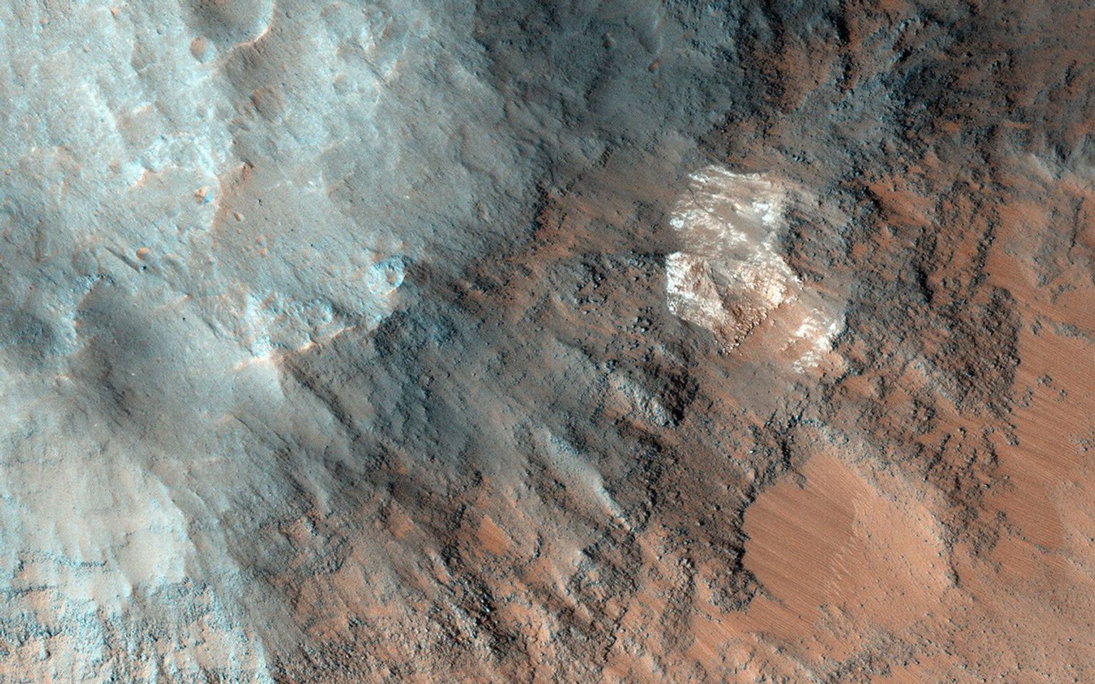 Coprates Chasma is located in the huge canyon system, Vallis Marineris. NASA's Mars Reconnaissance Orbiter finds indications of high thermal inertia.