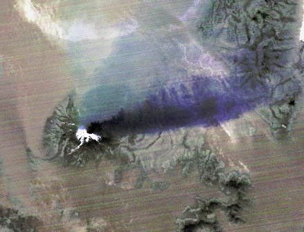 The April 18, 2015 eruption of Calbuco Volcano in Chile, as seen by NASA's Terra spacecraft, led to the evacuation of thousands of citizens near the summit, blanketed nearby towns with a layer of ash, and disrupted air traffic.