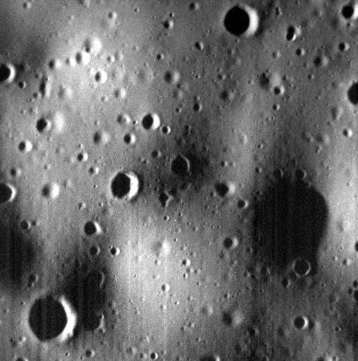 This image from MESSENGER spacecraft covers a small area located about 115 km south of the center of Mansart crater.