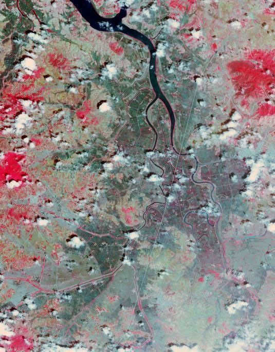 North Korea's state news agency reported the country is facing its worst drought in a century. This image from NASA's Terra spacecraft shows how rice-growing provinces have been badly affected and more than 30% of rice paddies are parching up.