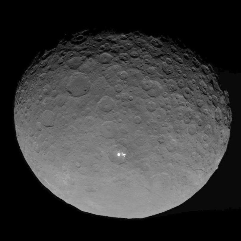 This image of Ceres is part of a sequence taken by NASA's Dawn spacecraft on May 4, 2015, from a distance of 8,400 miles (13,600 kilometers).