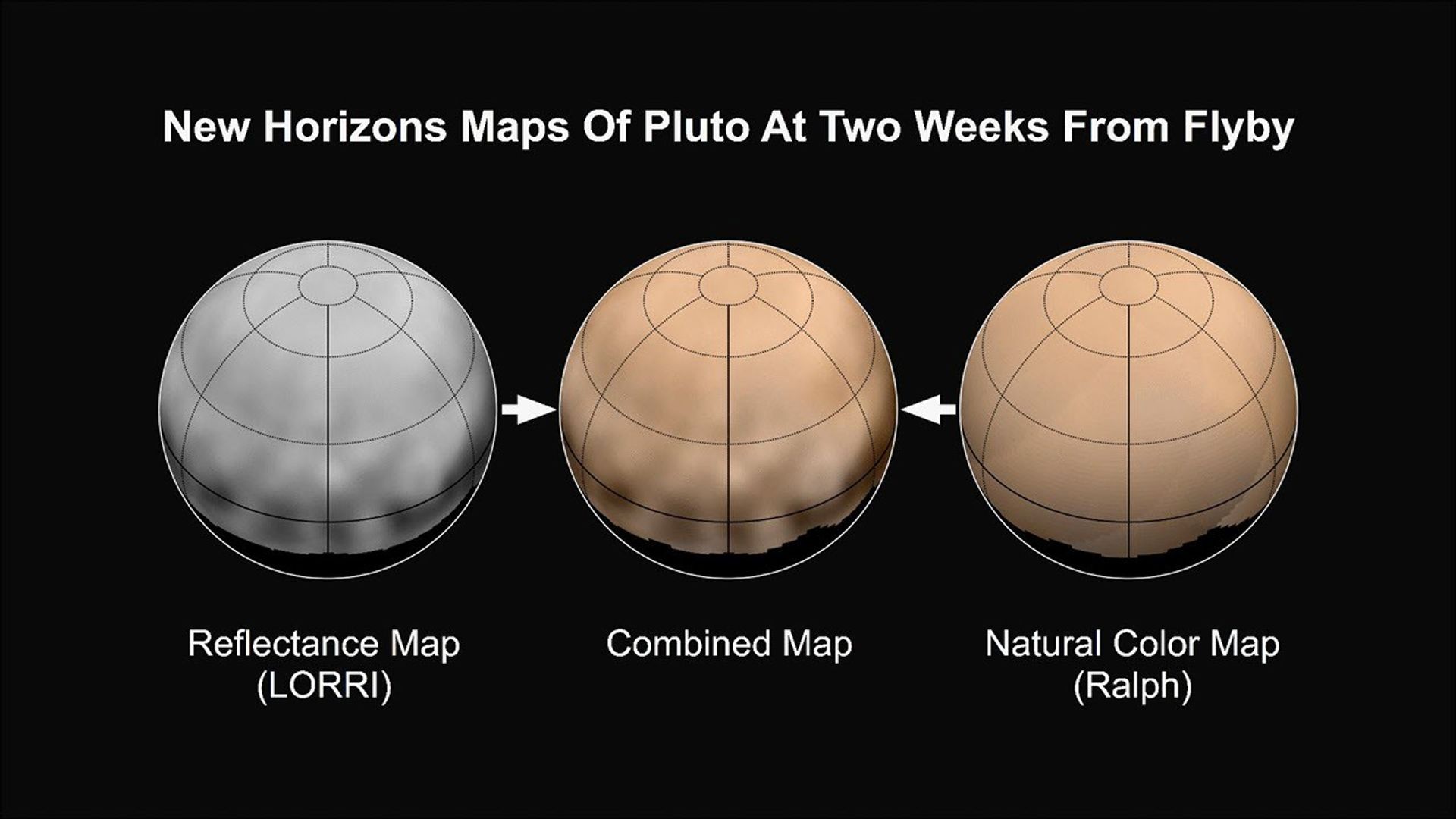 What color is Pluto? The answer, revealed in the first maps made from NASA's New Horizons data, turns out to be shades of reddish brown.