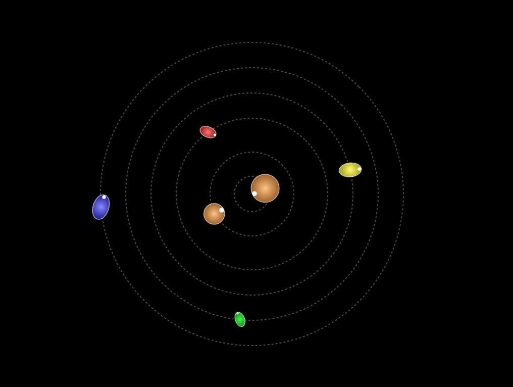 Most inner moons in the solar system keep one face pointed toward their central planet; this frame from an animation by NASA's New Horizons shows that certainly isn't the case with the small moons of Pluto, which behave like spinning tops.