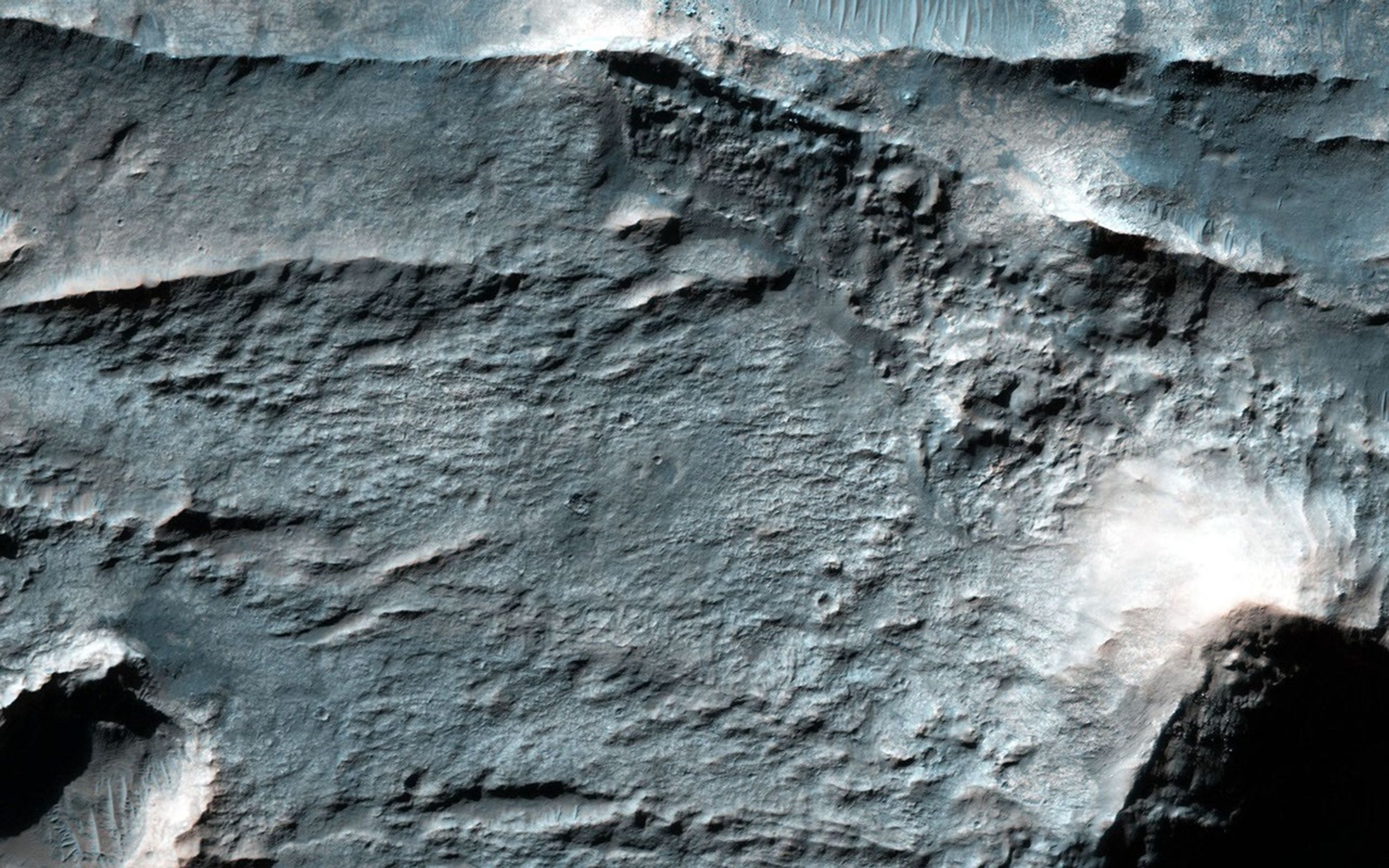 The Eridania Basin is thought to have once contained a large sea. This image from NASA's Mars Reconnaissance Orbiter spacecraft shows the Gorgonum Basin, which lies along the eastern edge of Eridania.