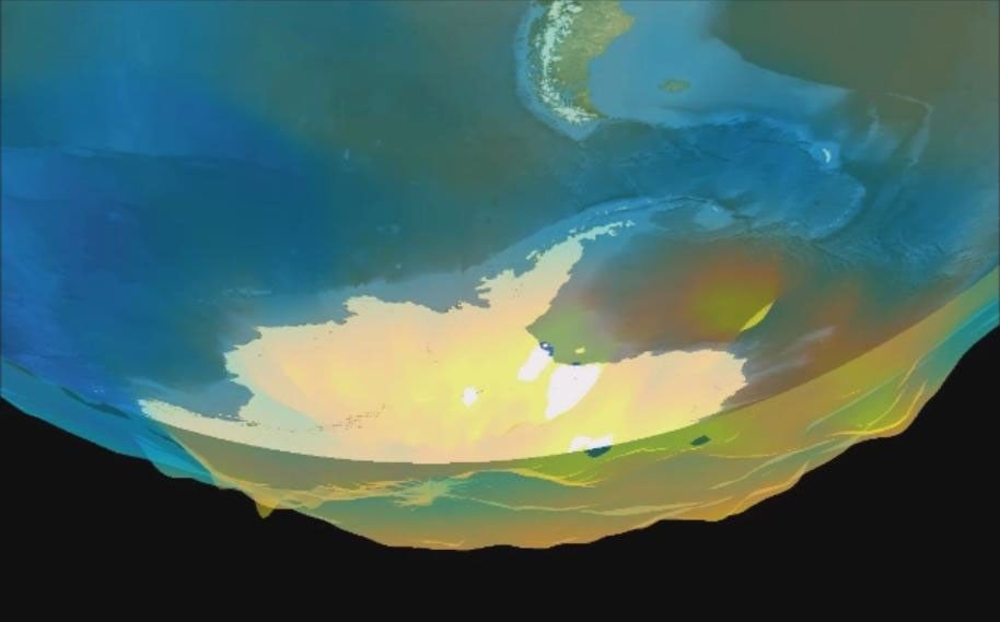 Visualization of the formation and evolution of the Antarctic Vortex (ozone hole) over the South Pole from Sept. 1 to Dec. 4, 2014, created using data from NASA's Aqua spacecraft.