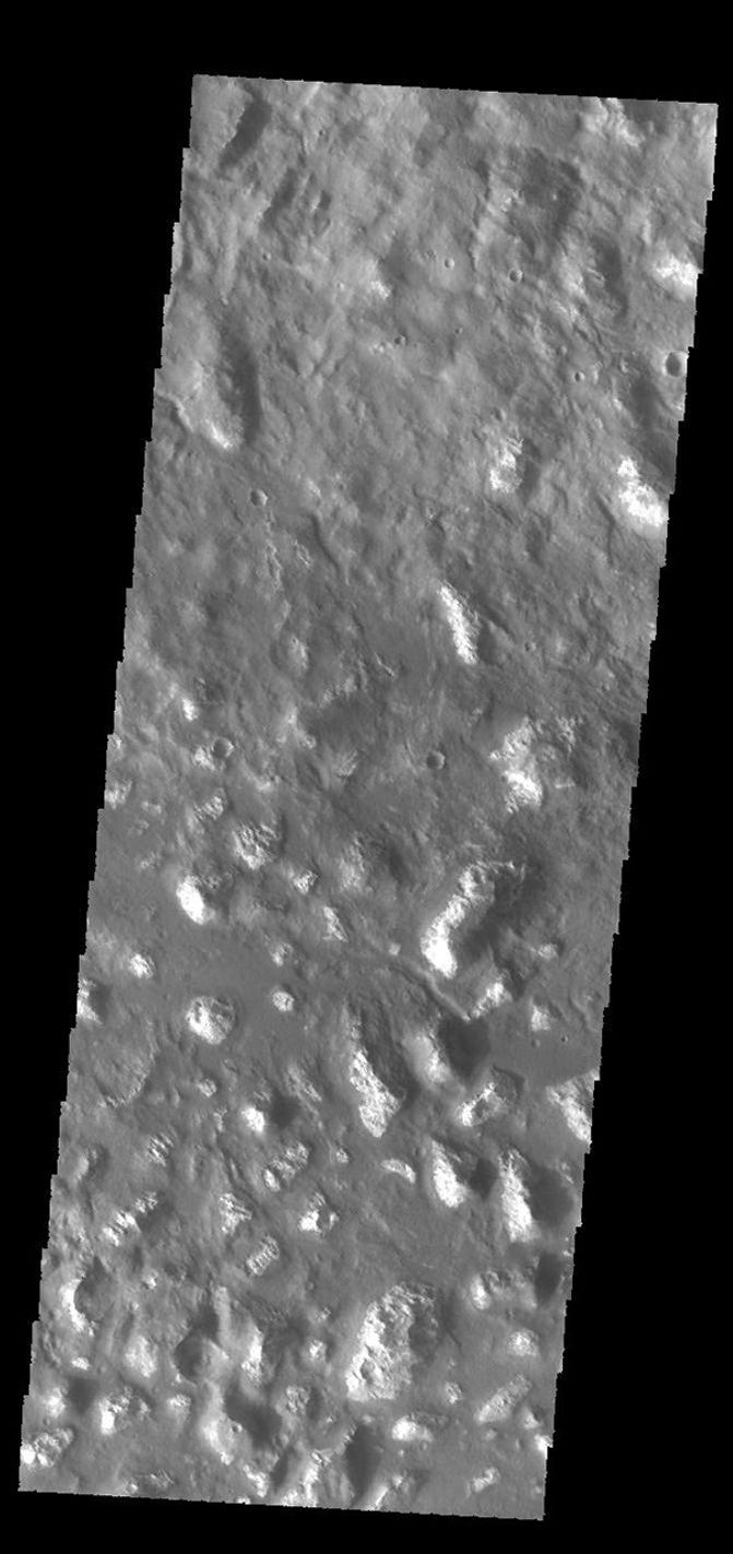 This image captured by NASA's 2001 Mars Odyssey spacecraft shows part of Ariadnes Colles. The term colles means hills.
