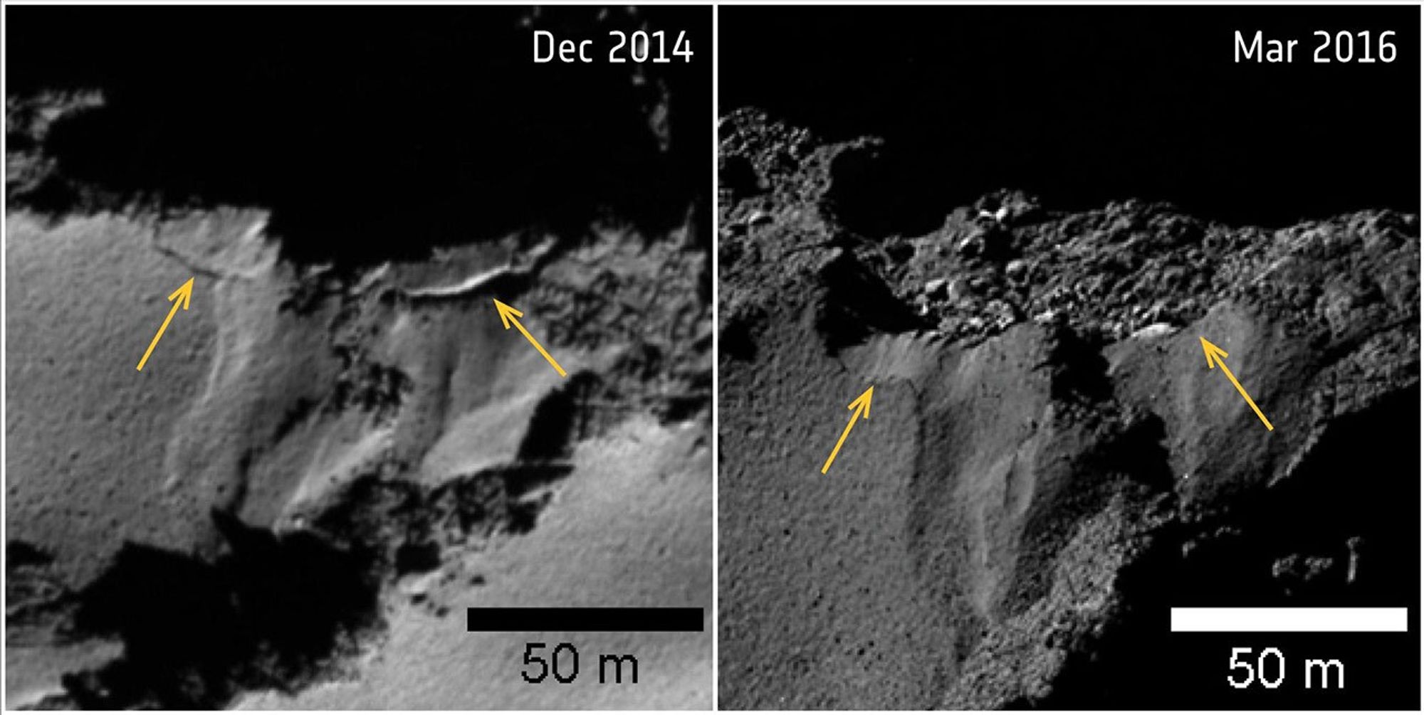 Cliff Collapses on Rosetta's Comet - NASA Science