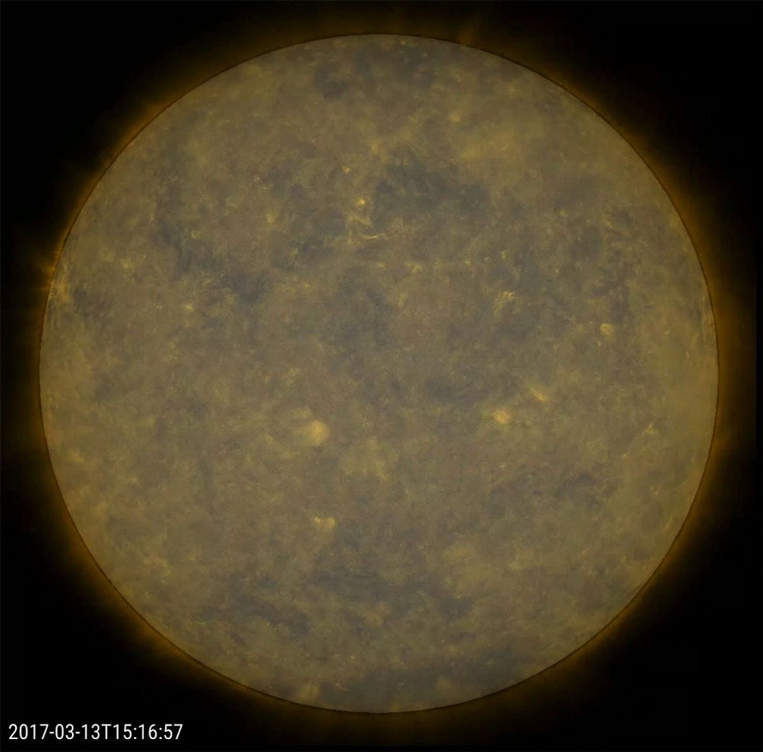 NASA's Solar Dynamics Observatory sees the sun has been virtually spotless, as in no sunspots, a 11-day spotless stretch not seen since the last solar minimum many years ago.
