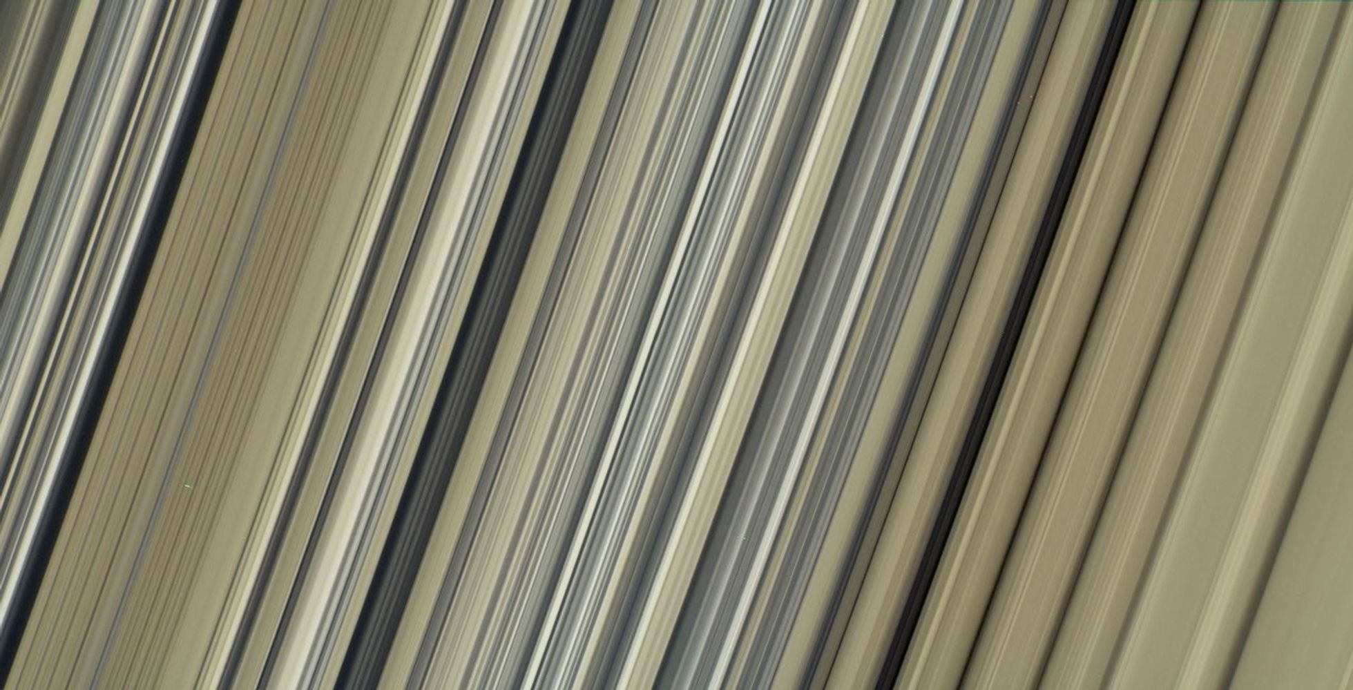 This image from NASA's Cassini spacecraft is one the highest-resolution color images of any part of Saturn's rings, to date, showing a portion of the inner-central part of the planet's B Ring.