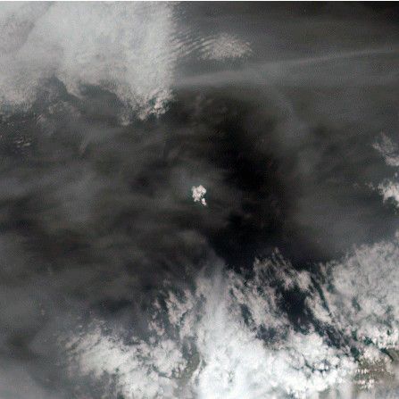 On May 28, 2017, at approximately 2:23 p.m. local time, NASA's Terra satellite passed over the tiny Aleutian island of Bogoslof, Alaska, less than 10 minutes after the eruption began.