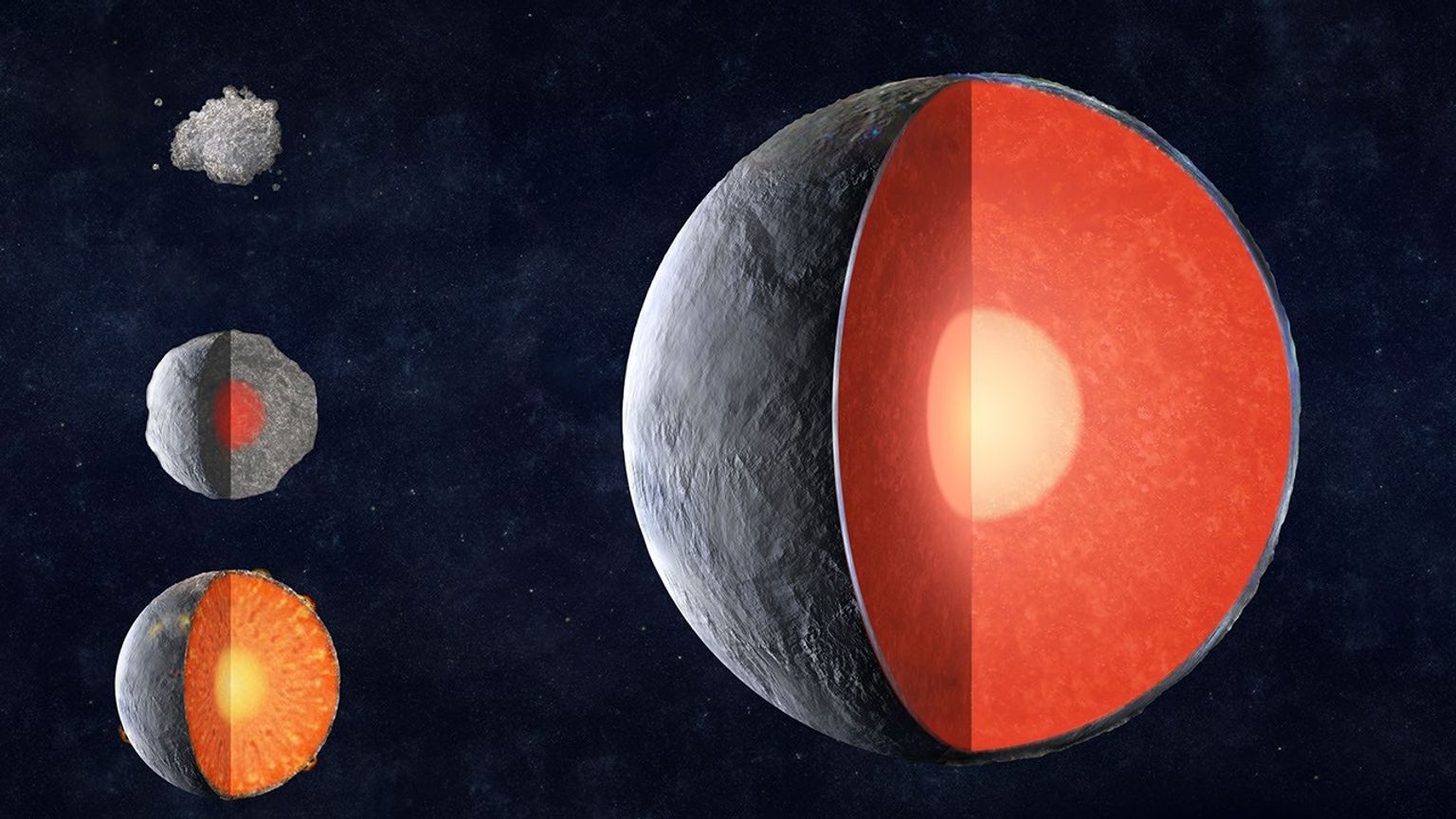 An artist's rendition of how a rocky planet forms. NASA's InSight will seeks the fingerprints of the processes that formed the rocky planets of the solar system, more than 4 billion years ago.