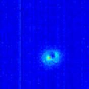This image from a series of images is from a single observation of a star by the ASTERIA spacecraft.