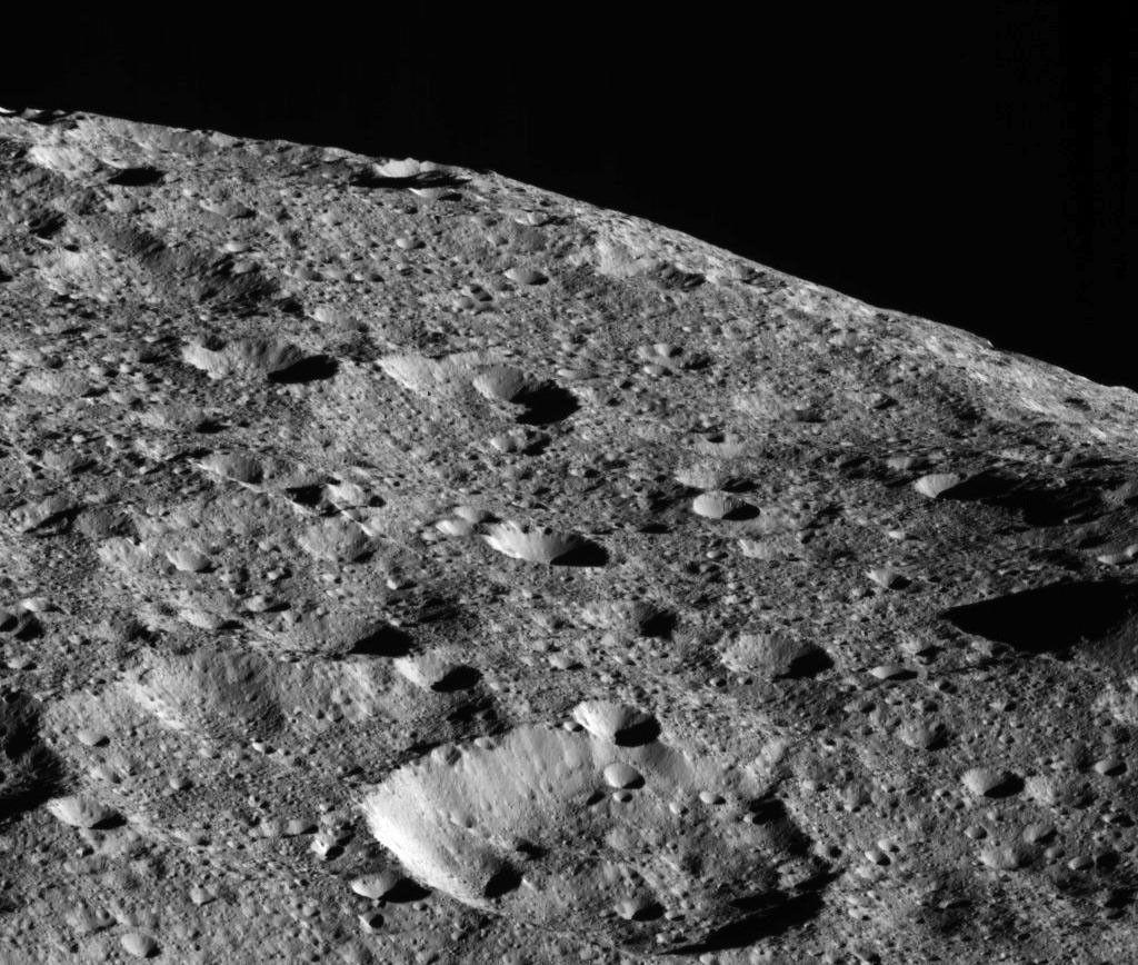 On the way to its lowest-ever and final orbit, NASA's Dawn spacecraft is observing Ceres and returning new images of the dwarf planet's surface, such as this dramatic image of Ceres' limb.