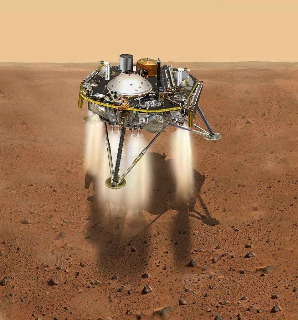 
			InSight Moments Away From Landing, Top View (Illustration) - NASA Science			