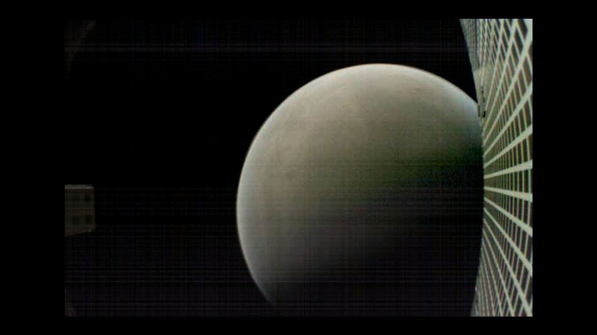 On Nov. 26, 2018, MarCO-B, one of NASA's Mars Cube One (MarCO) CubeSats, took this image of Mars from about 4,700 miles (6,000 kilometers) away during its flyby of the Red Planet.